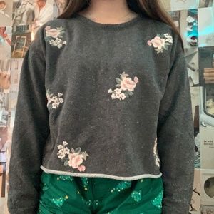 cropped sweatshirt